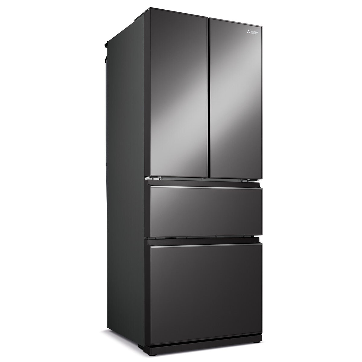 Mitsubishi Electric 442L French Door Fridge - Dark Silver Glass, Supercool Chilling Case - MR-LX442EX-GDS-A