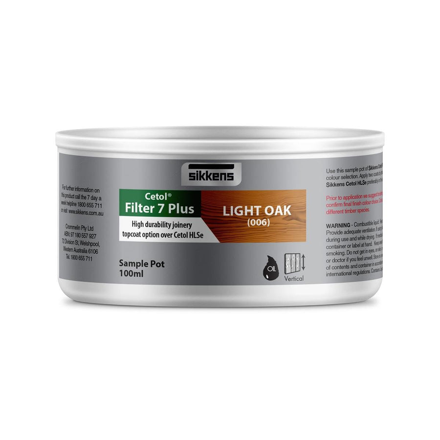 Sikkens 100ml Light Oak Cetol Filter 7 Plus Timber Stain Oil Based - SuperSaverAU - view 1