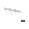 Mode Perma Key Rack - 7 Chrome Hooks - White - Durable - Easy Install - SuperSaverAU - view 3