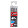 Full Boar 3.2mm M2 HSS Drill Bit - 10 Piece, for Metal, Wood & Plastic