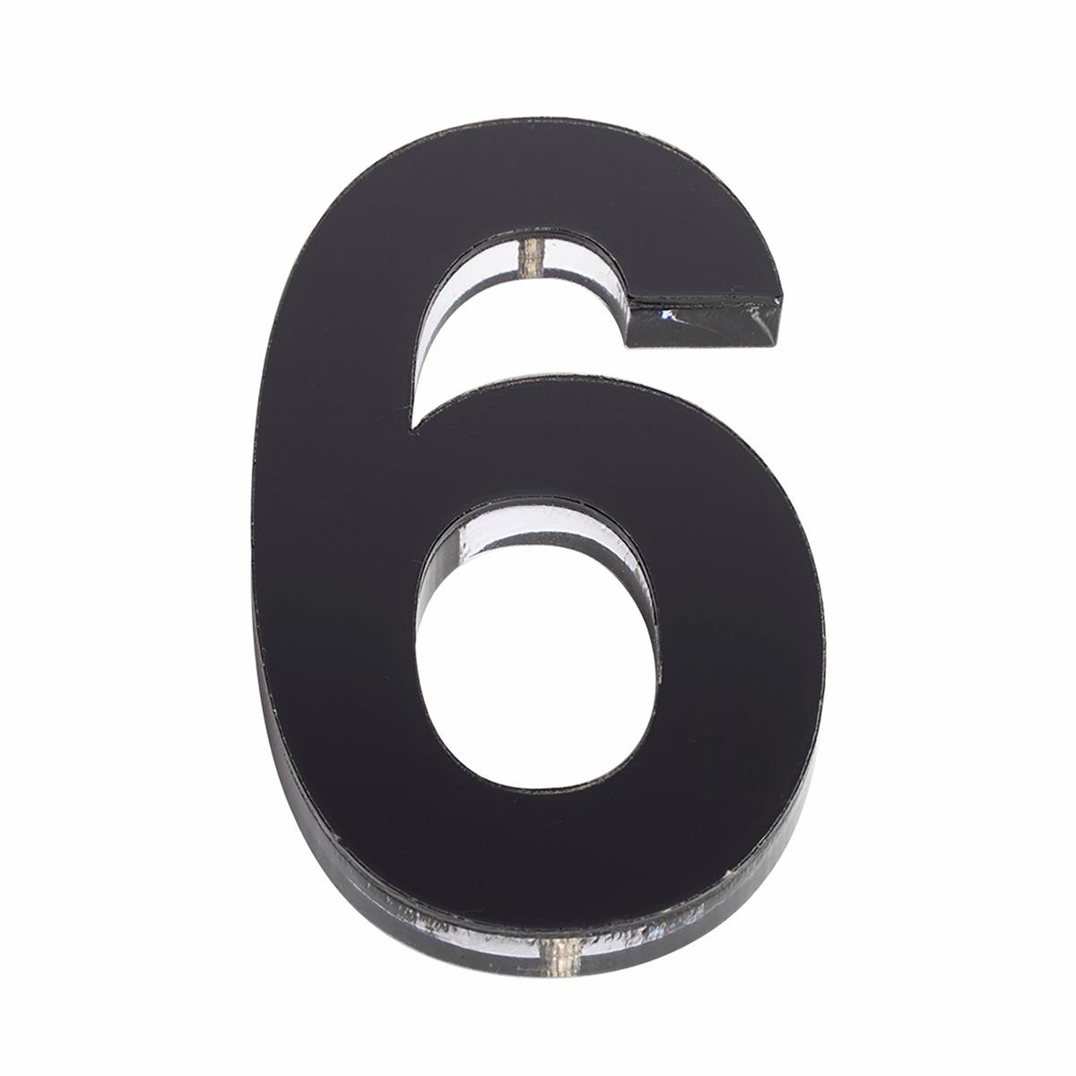 Sandleford House Number 6 - 120mm Black Acrylic - Durable Weather Resistant - SuperSaverAU - view 1