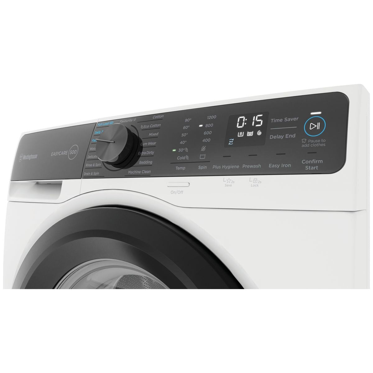 Westinghouse EasyCare 500 8kg Front Load Washing Machine - White, 1200rpm Spin - WWF8024M5WAS