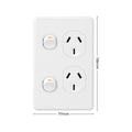 Deta X6 White Double Vertical Power Point - 2 Outlets - Polycarbonate - Easy Installation - SuperSaverAU - view 4