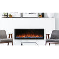 Modern Flames Spectrum 50 Inch Slimline Electric Fireplace - Black, Hybrid-FX Flames, Log Set - SPS-50BAUS