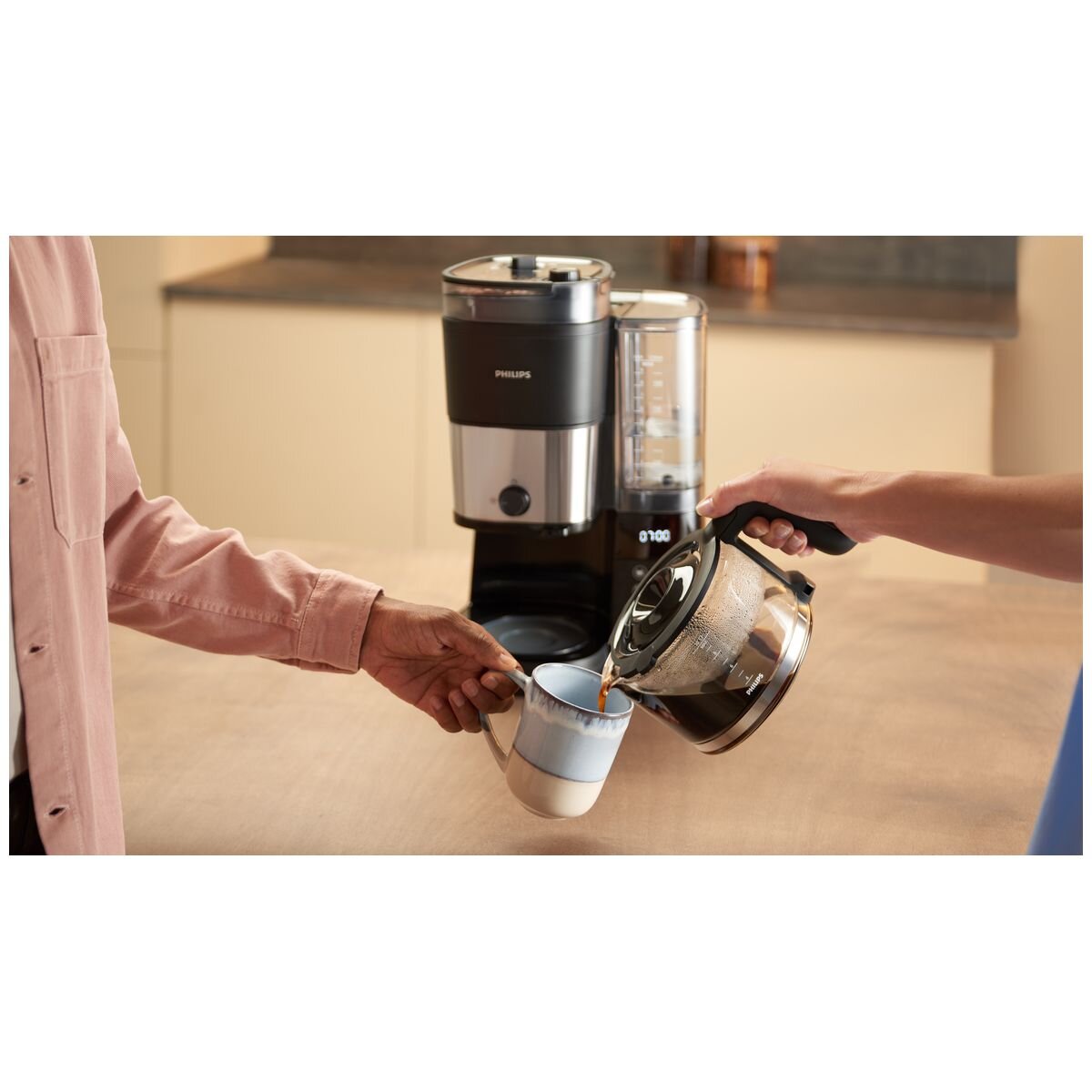 Philips Grind and Brew coffee machine - built-in burr grinder - 10-cup water tank - HD7900-50
