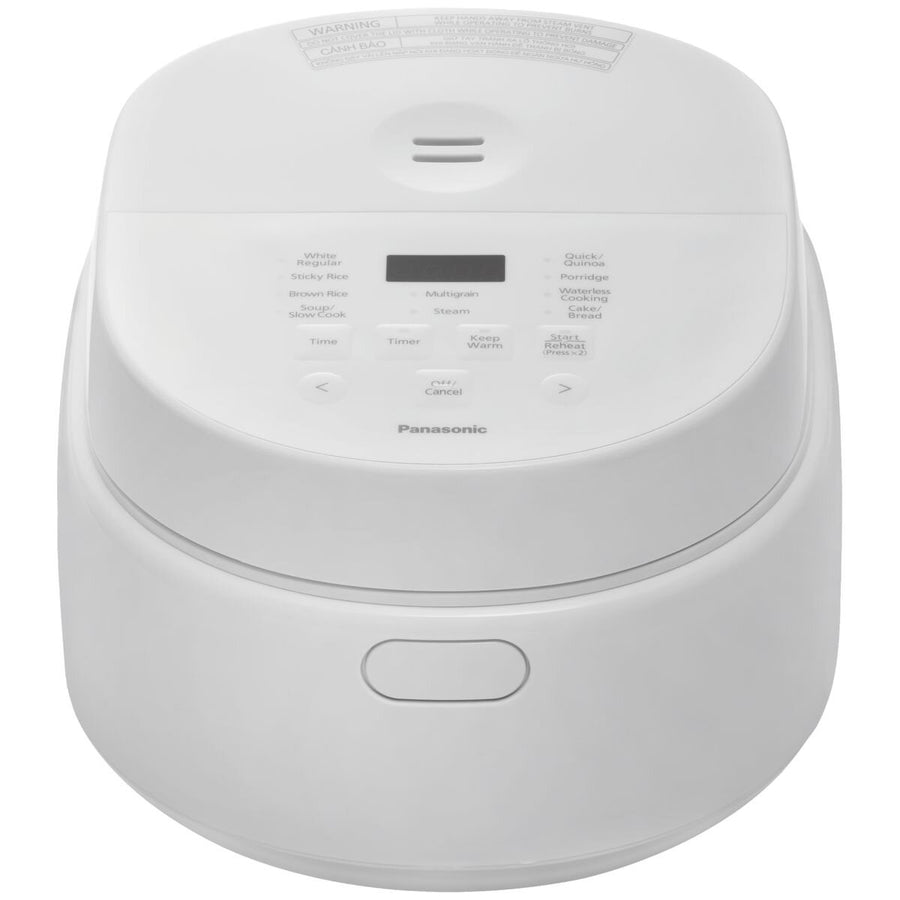 Panasonic Premium 5.5-cup rice cooker - 10 auto menus, Binchotan charcoal-coated pot, white - SR-DL104WST