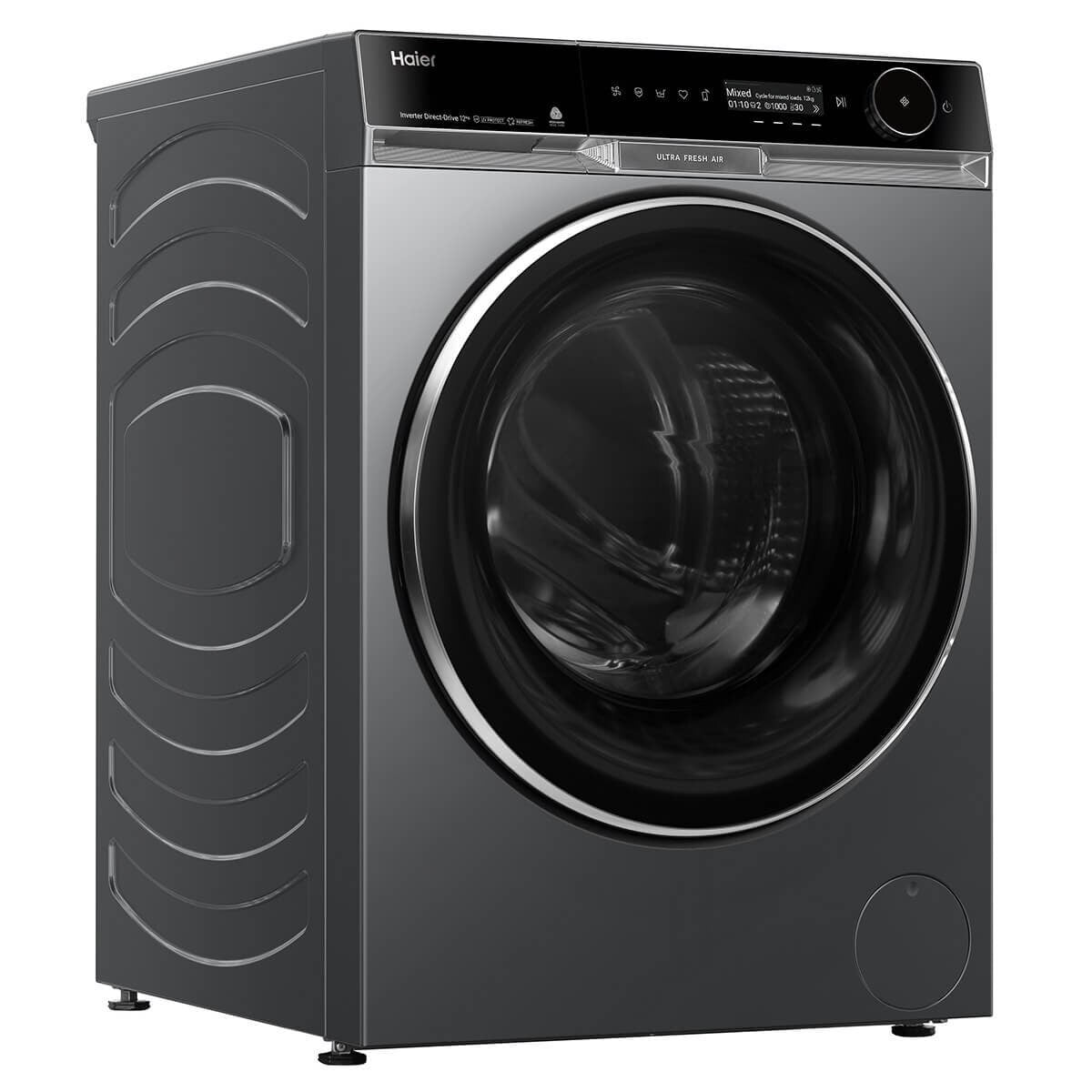 Haier 600 Series 12kg Front Loader - Black, UV Protect, Ultra Fresh Air, 5 Star Energy - HWF12PXB1