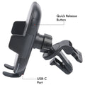 Antsig 15W Wireless Charger with Car Vent Mount Black AP0921