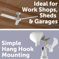 Arlec Ceiling Fan 1200mm Plastic 3 Blade Durable Indoor Use - SuperSaverAU - view 2