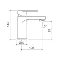 Flexispray Black Havana Basin Mixer - Lead Free - 50mm x 144mm x 100mm - Matte Black - Water Efficient - SuperSaverAU - view 2