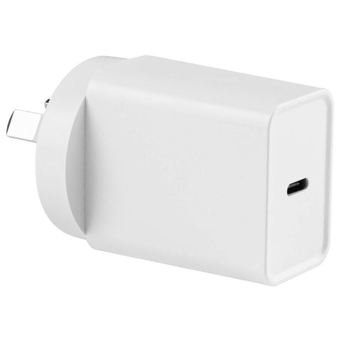 Click 20W USB-C Wall Charger - Compact Design - White - Efficient Charging - SuperSaverAU - view 1