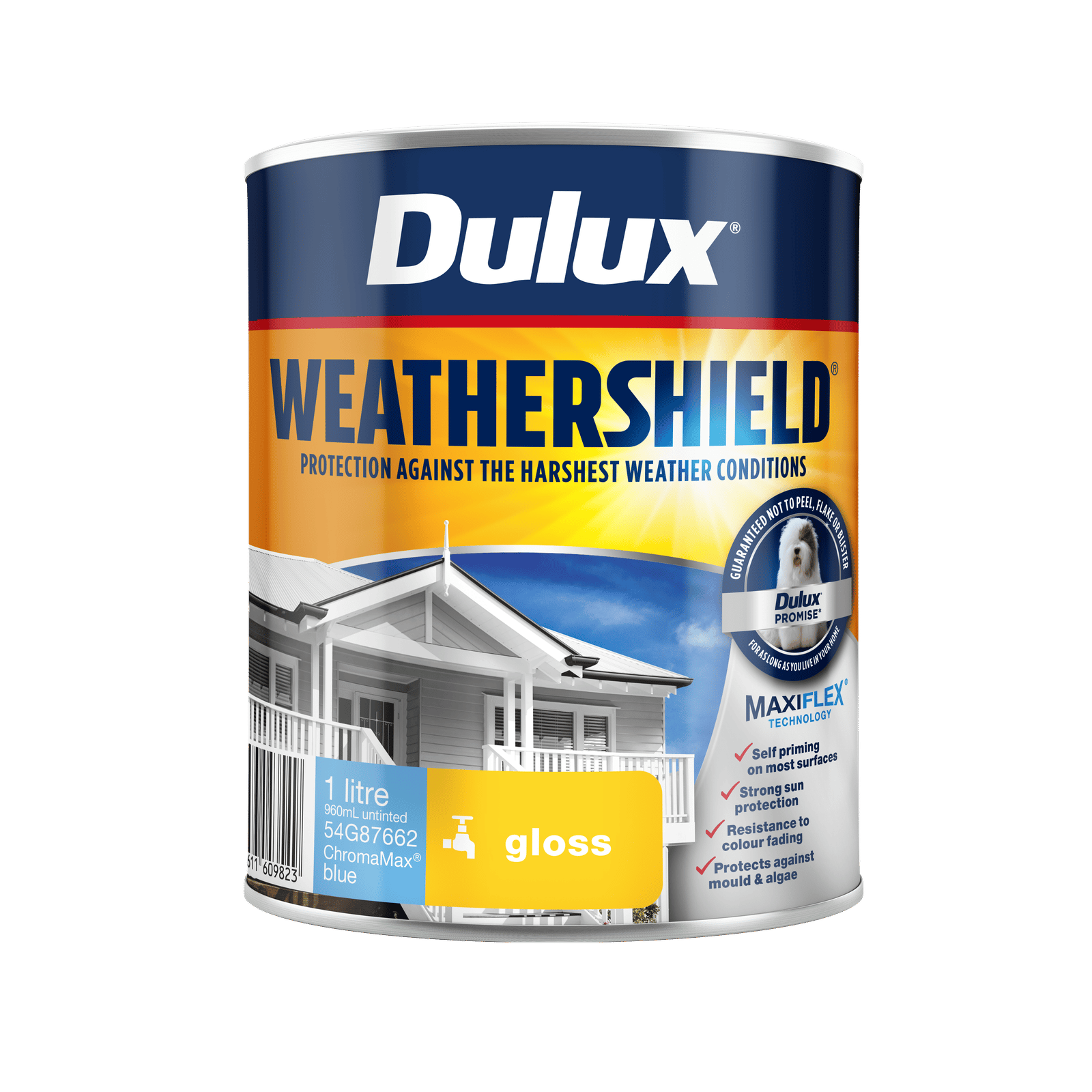 Dulux Weathershield 1L Blue Gloss Exterior Paint