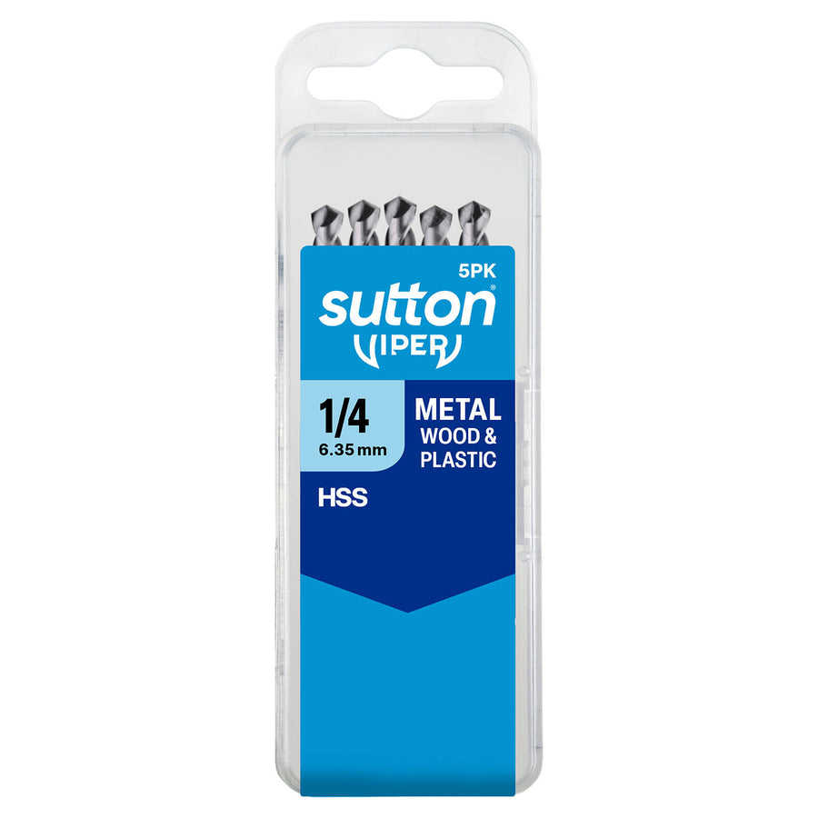 Sutton Tools Viper Imperial Drill Bit 1/4" - 5 Pack