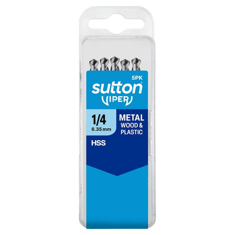 Sutton Tools 1/4" Viper Drill Bit 5 Pack - M2 HSS - 118° Point - Precision Engineering - SuperSaverAU - view 1