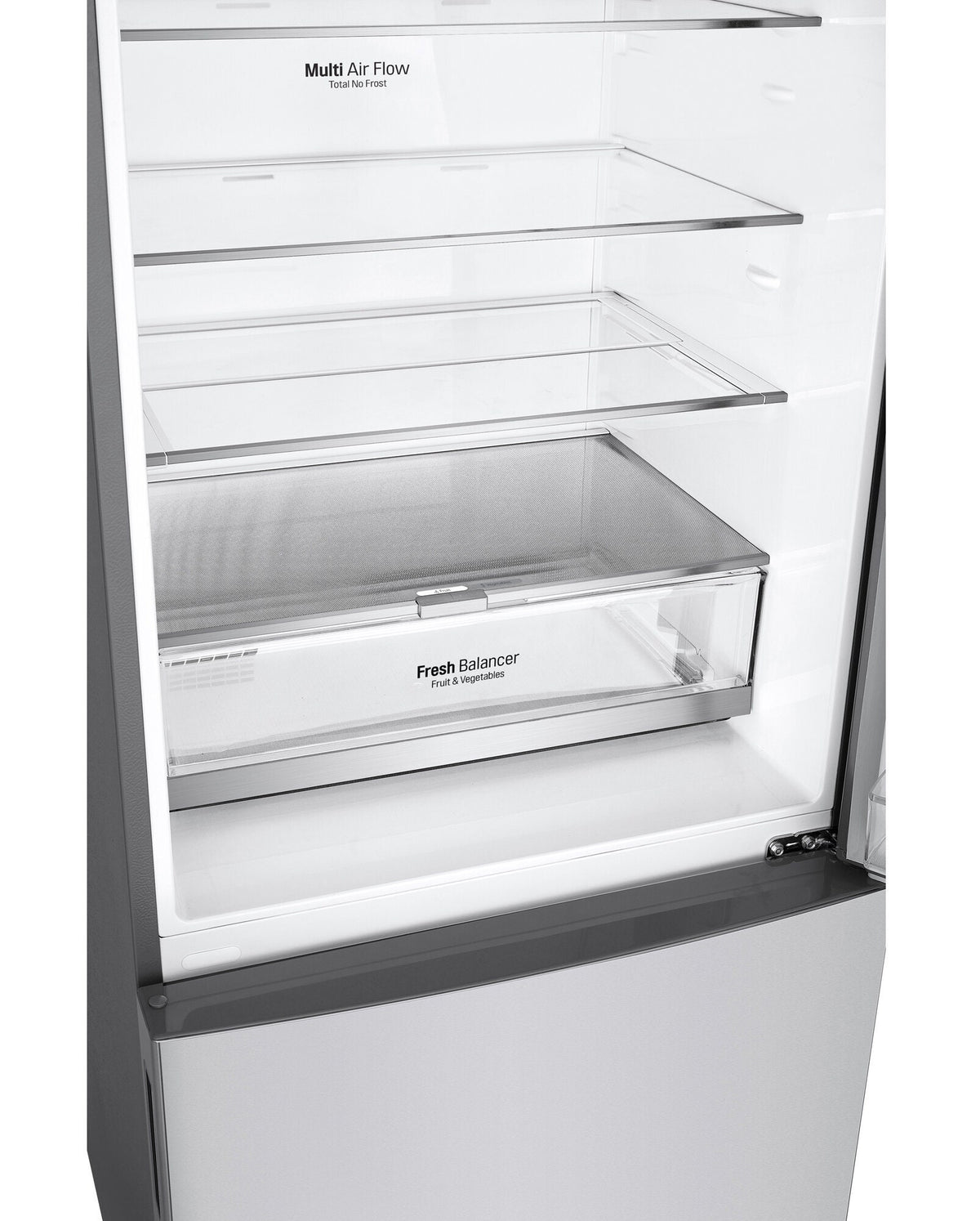 LG 420L Bottom Mount Fridge - Stainless Steel, 5 Star Energy Rating, Door Cooling - GB-455PL