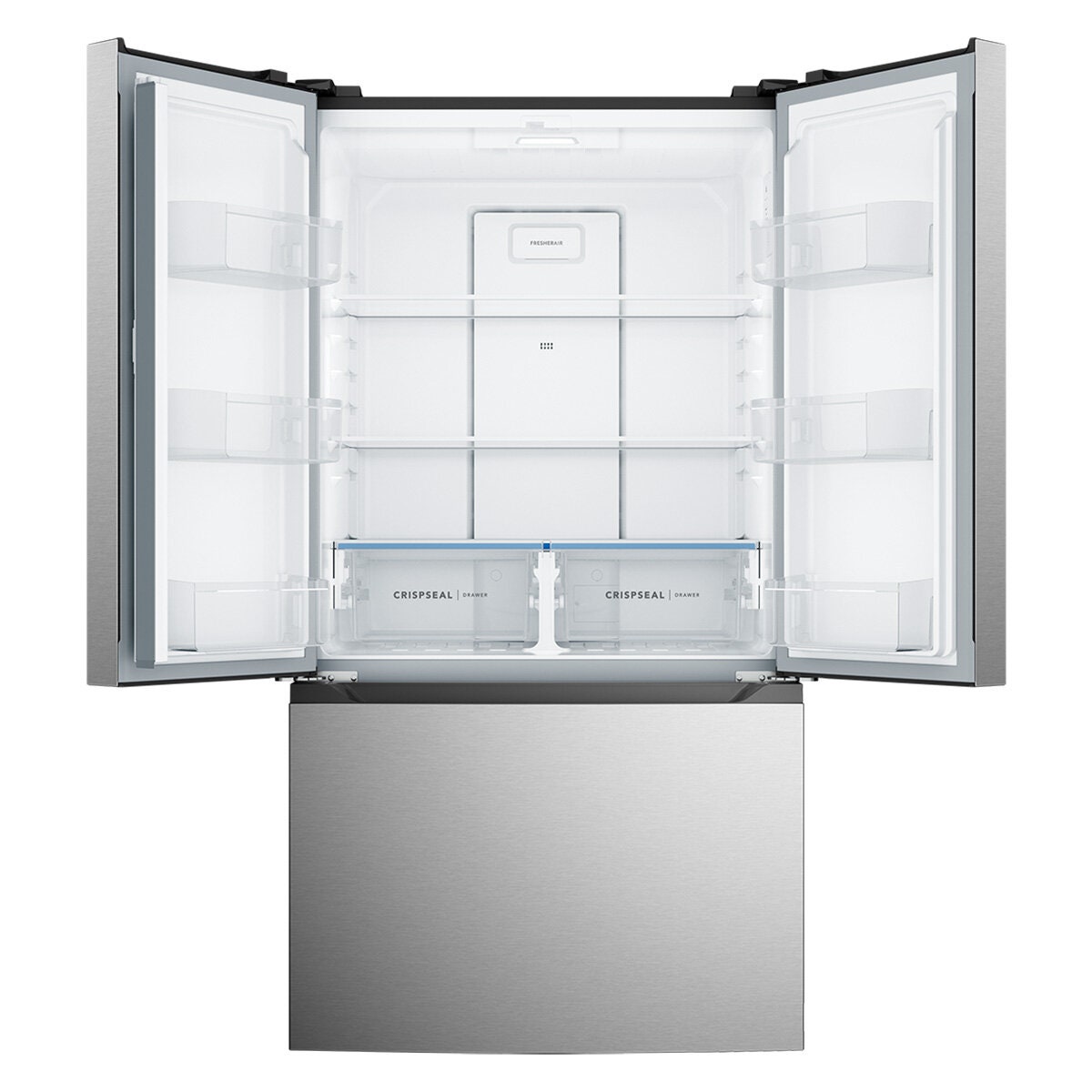 Westinghouse 565L French Door Fridge - Silver, FresherAir Odour Control, CrispSeal Crispers - WHE5600SD
