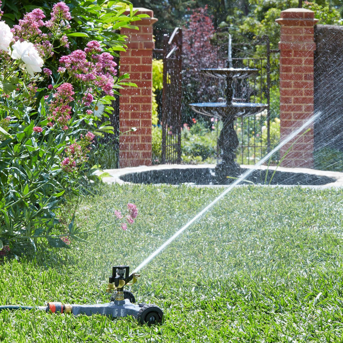 Pope Rainjet Impact Sprinkler Diecast Zinc 25m Coverage Grey
