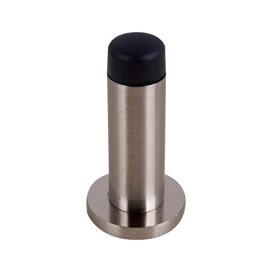 Adoored 60mm Satin Chrome Door Stop - Steel - Non Marking - Stylish Design