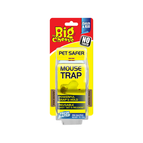 The Big Cheese Pet Safer Mouse Trap - Reusable Indoor Rodent Control - 95mm x 23mm x 75mm - SuperSaverAU - view 1