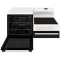 Westinghouse 110cm Elevated Electric Stove - 80L Fan Forced, Separate Grill, Left Hand Oven - WDE143WCB-L