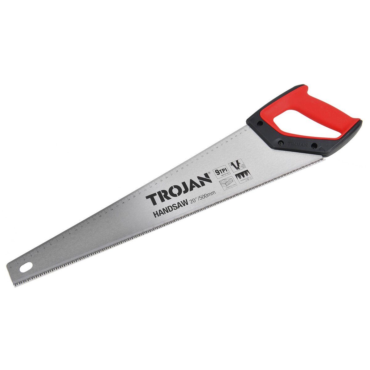 Trojan 500mm Hand Saw - 9 TPI - Durable Triple Ground Teeth - Comfort Grip - SuperSaverAU - view 1