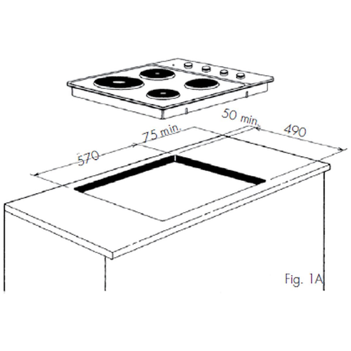 Westinghouse 60cm electric cooktop - 4 solid hotplates, stainless steel, 9 power levels - WHS642SC