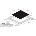 Emilia 60cm 4 zone induction cooktop - touch controls, boost, 9 power levels, child lock - EMIND64FIT