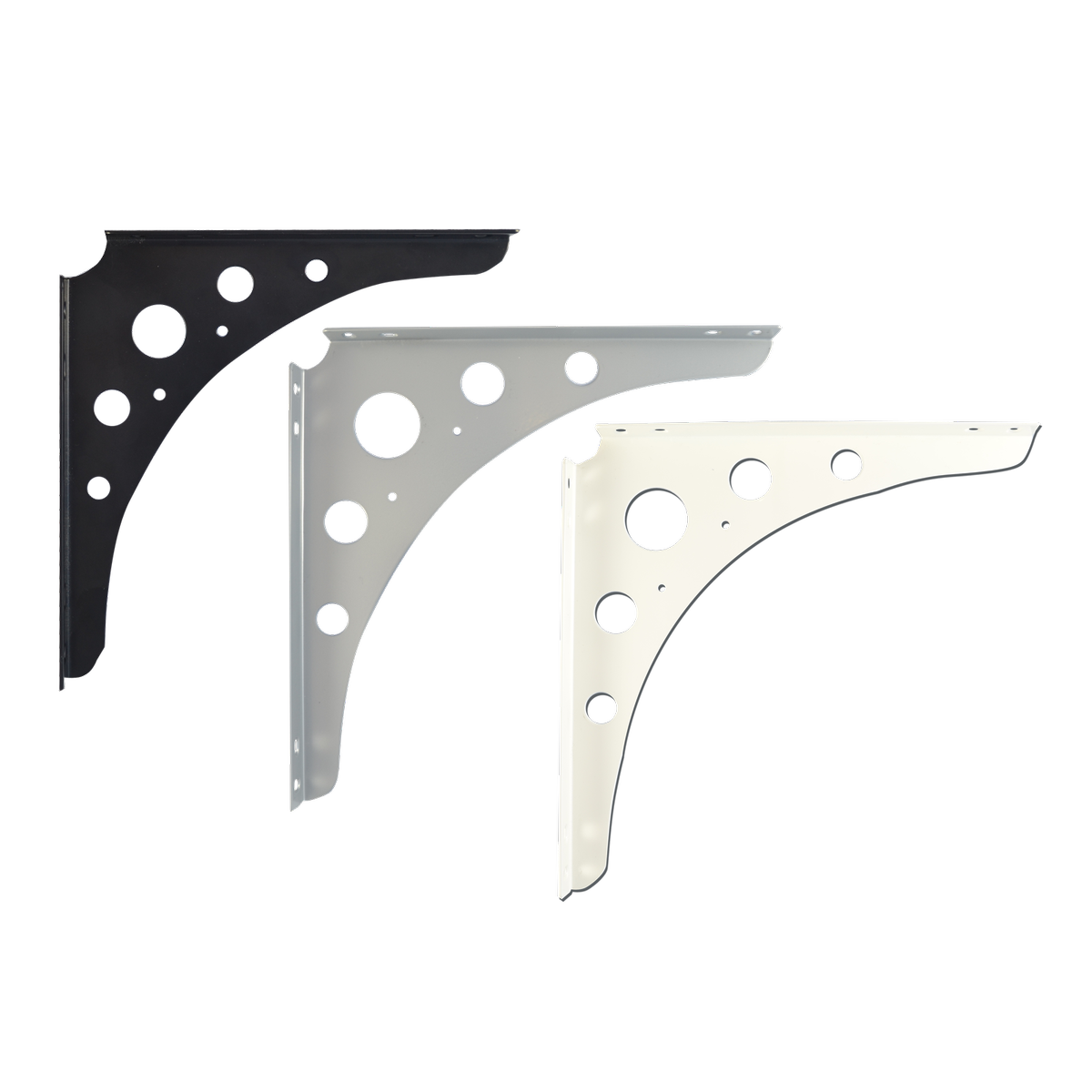 Carinya Euro Bracket 200 x 200 x 25mm Steel White Durable Design - SuperSaverAU - view 2