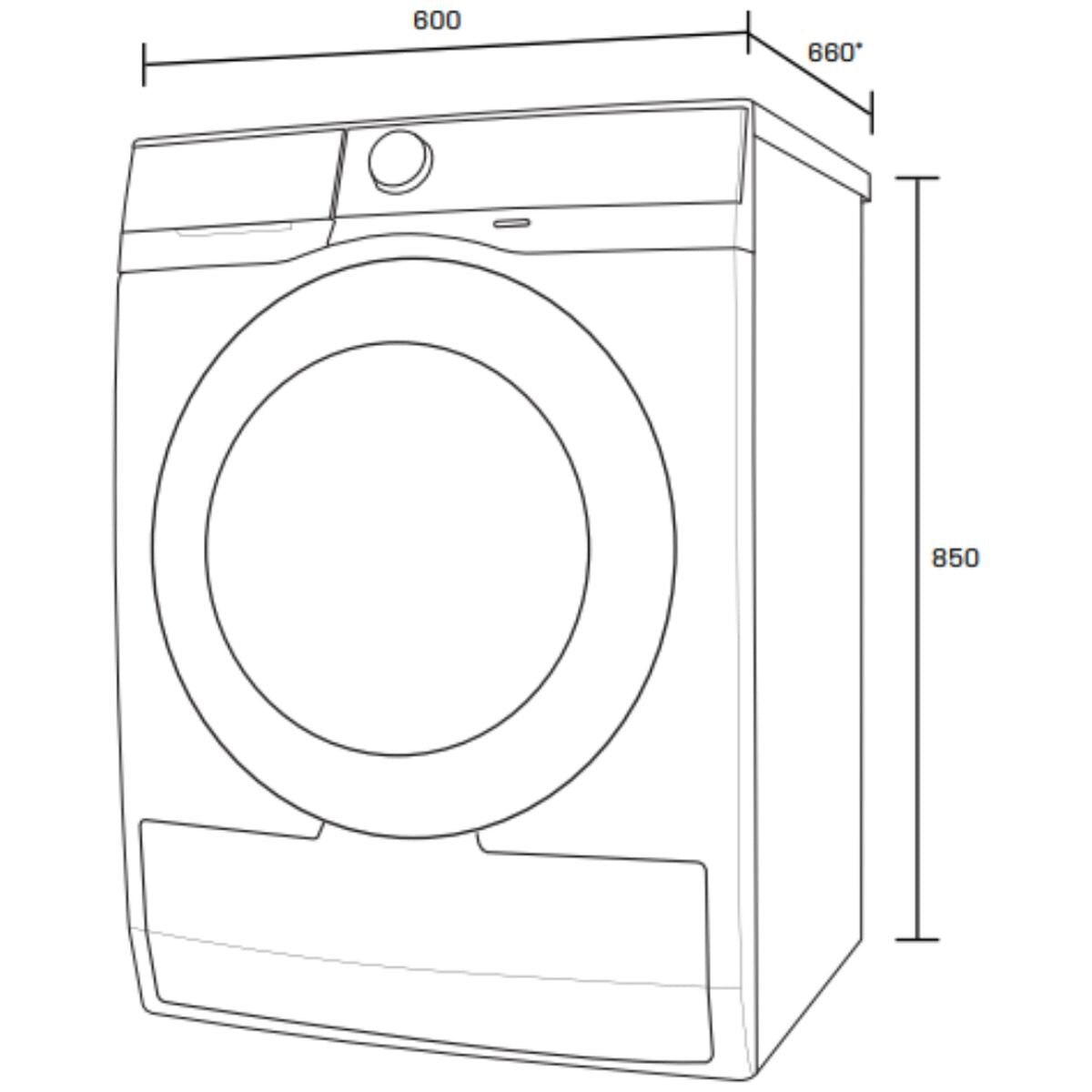 Westinghouse EasyCare 500 8kg Front Load Washing Machine - White, 1200rpm Spin - WWF8024M5WAS