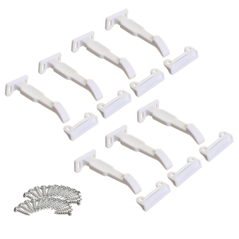 Dreambaby Child Safety Catches 6 Pack, White Polypropylene Cabinet & Drawer Latches