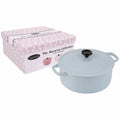 Chasseur Macaron Collection 24cm Stoneware Casserole - Duck Egg Blue, Oven to 220°C - 19618