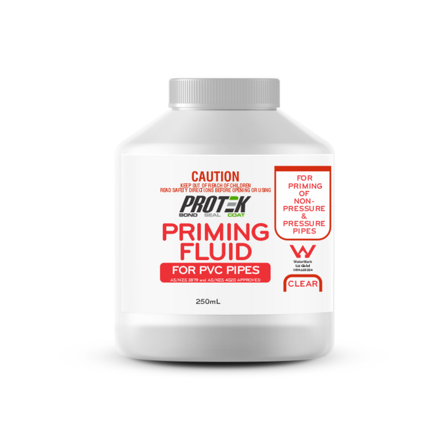Protek 250ml Clear Priming Fluid for PVC Pipe and Fittings