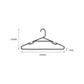 All Set Black Plastic Tube Clothes Hangers - 10 Pack - 445mm x 215mm - Anti-Slip Notches - SuperSaverAU - view 5