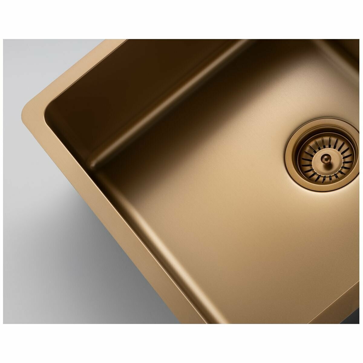 Titan Essentials 520mm Single Bowl Sink and Pull Out Gooseneck Mixer Tap Package - Brass - TSBRPK522