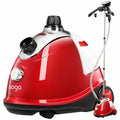 SOGA garment steamer - rotary on and off switch, thermostat and thermal fuse protection, red - GARMENTROUNDRED