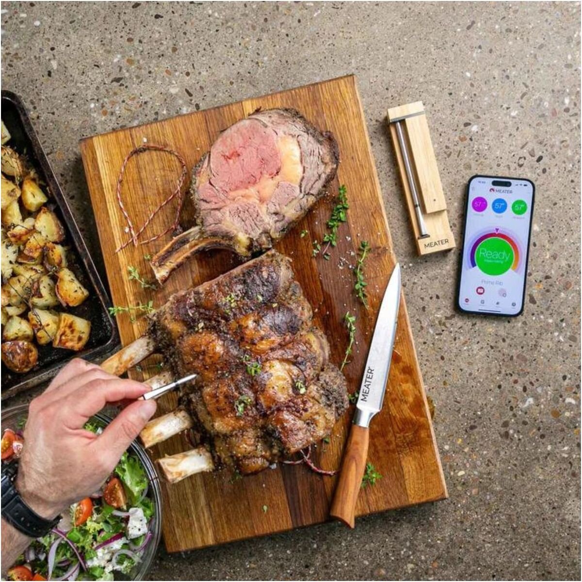 Meater Pro Duo Wireless Meat Thermometer - Two Probes - Bluetooth 5.2 - Stainless Steel - RTE-MT-MD201