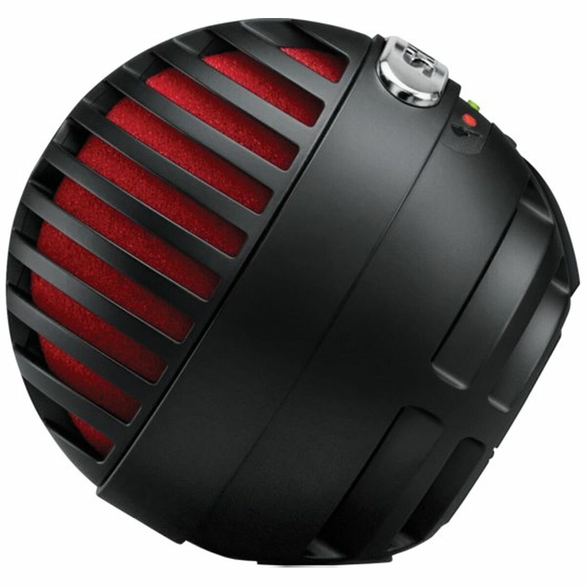 Shure MV5 Digital Condenser Microphone - Plug-and-Play, Real-Time Monitoring, Black and Red - SHR-MV5-B-DIG