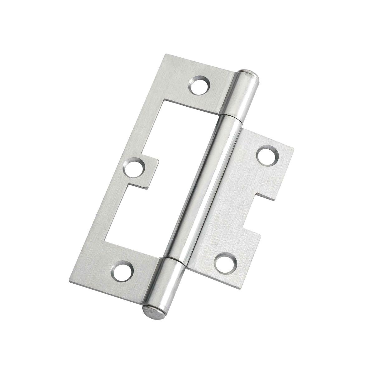 Lane 90mm Satin Chrome Fixed Pin Hinge 20 Pack Easy Fit Security - SuperSaverAU - view 1