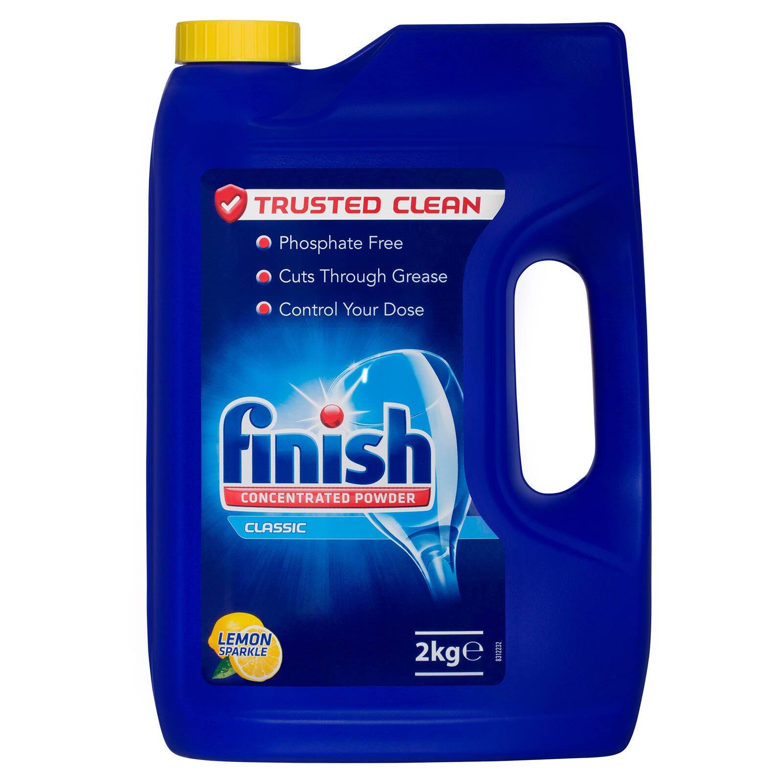 Finish Classic 2kg Lemon Sparkle Concentrated Dishwashing Powder