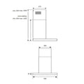 Haier 60cm 600 Series wall mounted canopy rangehood - black, Wi-Fi, hood to hob connection - HC60BMB2