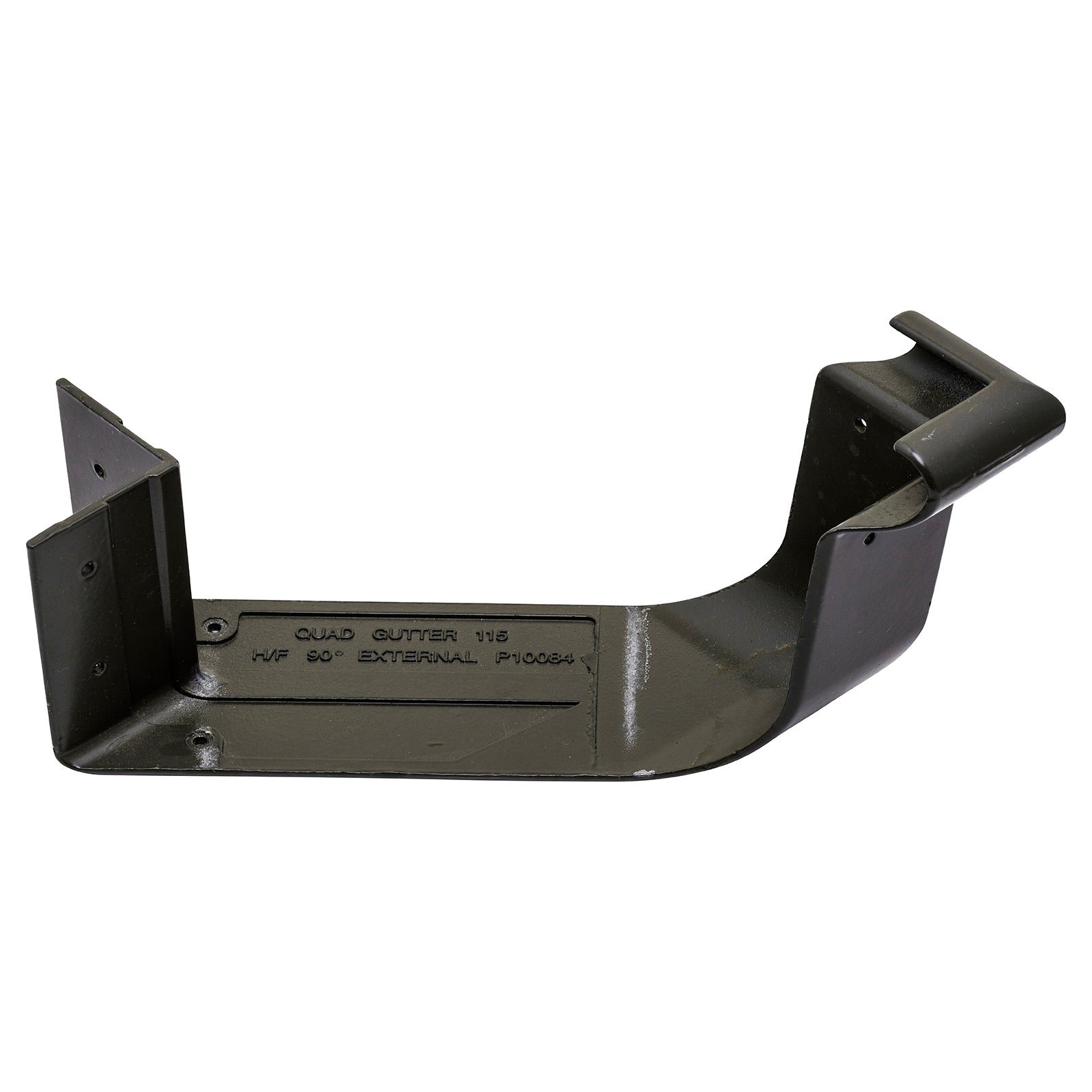 Colorbond 115mm 90 Degree Quad Gutter Internal Cast Corner - Woodland Grey