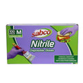 Sabco Nitrile Gloves - Medium - 100 Pack - Purple - Puncture Resistant - SuperSaverAU - view 1