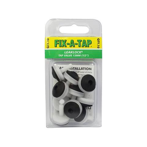 FIX-A-TAP 13mm 1/2" Leaklock EPDM Rubber Tap Valve - 10 Pack