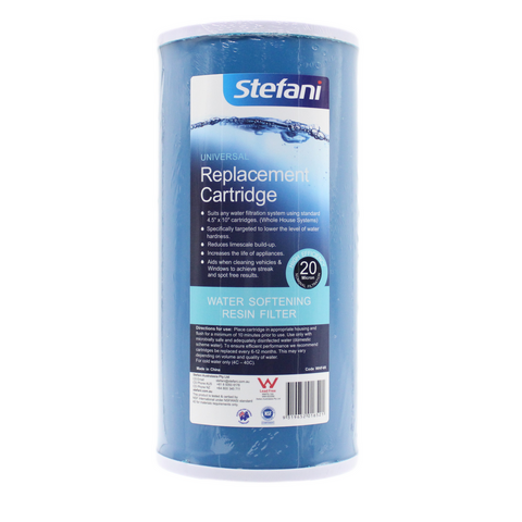 Stefani Whole House Water Softening Resin Filter - 20 Micron - 4.5" x 10" - Reduces Scale Buildup - SuperSaverAU - view 1