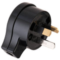 DETA 10A Black Side Entry Plug Top 3 Pin PVC 240V