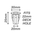 Holman 30mm RGB Stainless Steel Deck Light 0.3W 12V Waterproof DLRGB30