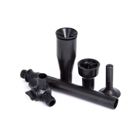 Aquapro No.1 Small Fountain Kit, Tool-Less Fit with 3 Nozzles & T-Piece, Black, Outdoor