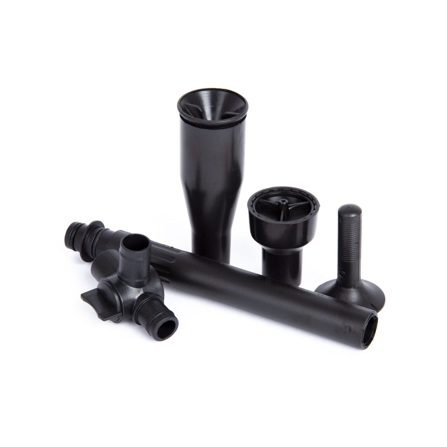 Aquapro No.1 Small Fountain Kit, Tool-Less Fit with 3 Nozzles & T-Piece, Black, Outdoor