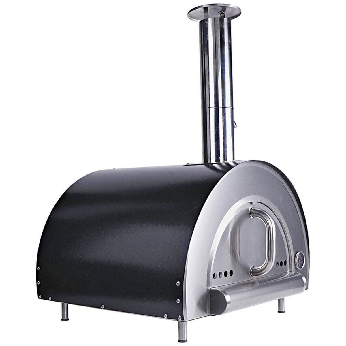Smart built-in wood fired pizza oven - stainless steel, ceramic brick, 700mm x 500mm cooking area - PW01