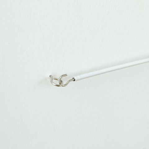 Windoware 2m White PVC Coated Hooks and Eyes Expanding Curtain Wire Kit